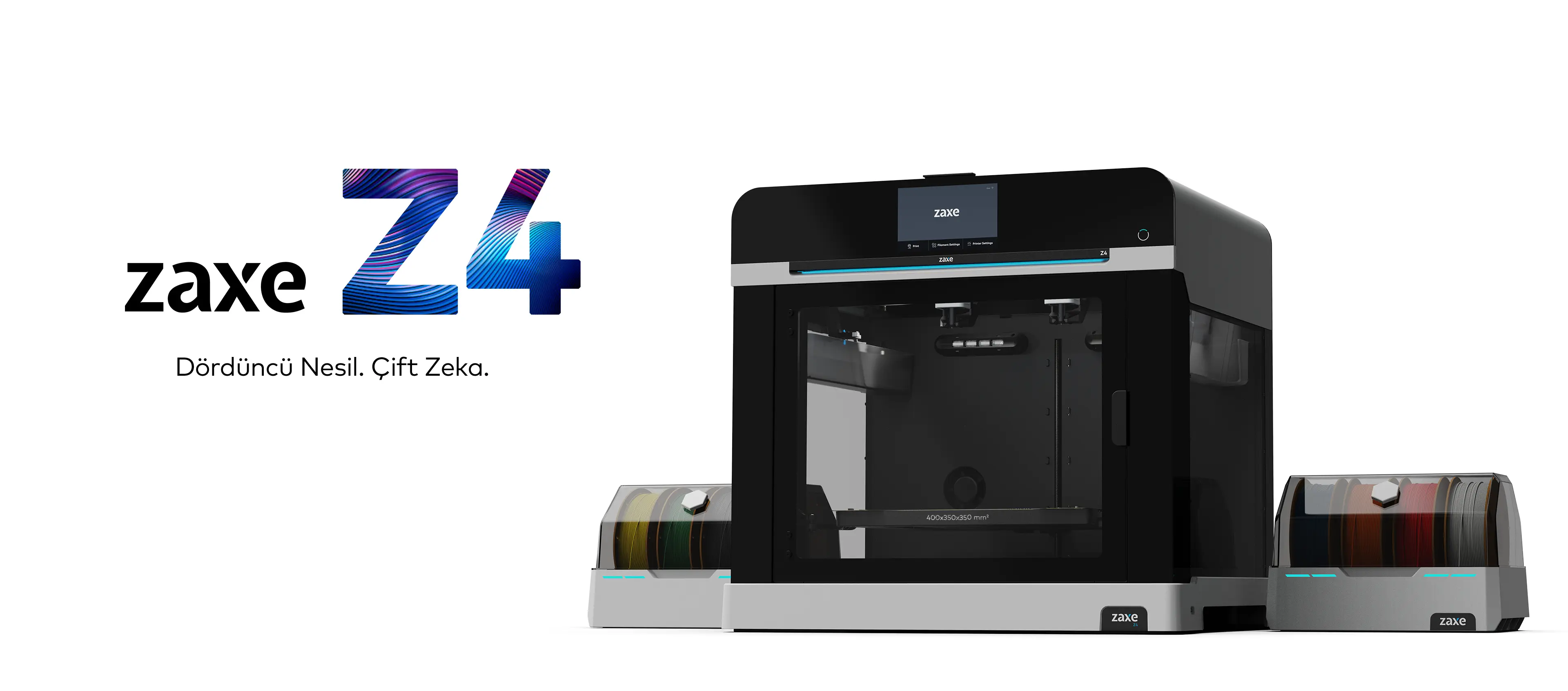 Deoxy.Hb'ページ Zaxe Z4 3D Yazıcı | Senkronize IDEX 2.0 ile Kesintisiz Üretim